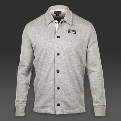 Converse Cons Waffle Coaches Fleece Jacket Vintage Grey Heather for Men